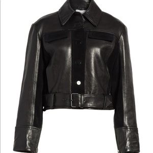 FRAME paneled suede and leather jacket. NWOT.